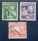 Мальта 1948 1953 Стандарт Георг VI Sc#212, 236, 239 Used 