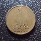 Нидерланды 1 цент 1963 год.