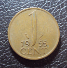 Нидерланды 1 цент 1955 год.