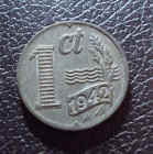 Нидерланды 1 цент 1942 год Германская оккупация.
