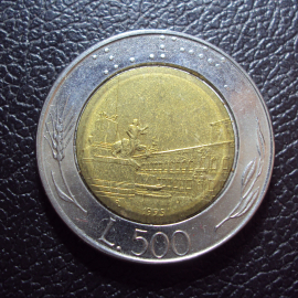 Италия 500 лир 1995 год.