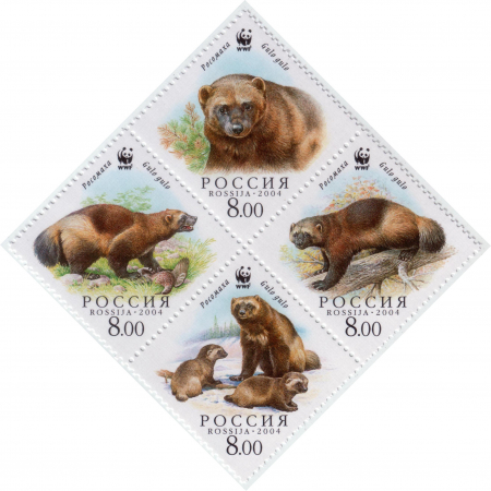 Россия 2004 966-969 WWF Росомаха MNH