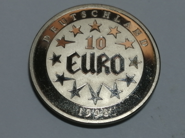10 Евро 1998 года, Бирмингем. Карта Европы, Proof; _251_