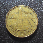 Барбадос 5 центов 2005 год.