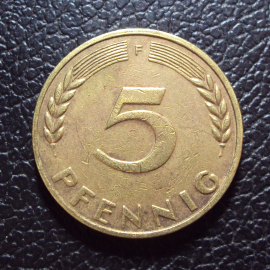 Германия 5 пфеннигов 1950 f год.