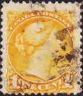 Канада 1870 год . Queen Victoria . 1 c . Каталог 7,0 £. (4)