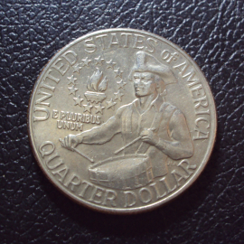 США 25 центов 1976 d год Барабанщик 1776-1976.