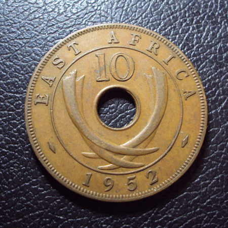 Восточная Африка Британская 10 центов 1952 год.