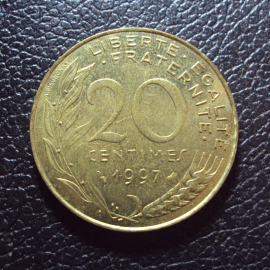 Франция 20 сантим 1997 год.