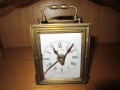 Часы каретные настольные каминные будильник Густав Беккер старинные Германия до 1917 г.