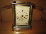 Часы каретные настольные каминные будильник Ansonia clock Co USA старинные США до 1917 г. 