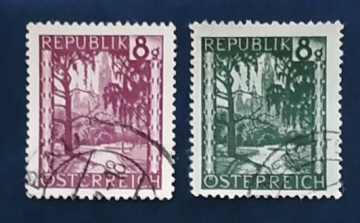 Австрия 1946 Стандарт Ландшафт Sc# 483, 484а Used