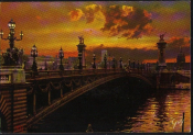 Открытка Франция. Париж. Мост Александра 3 Paris et ses Merveilles. чистая