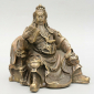 Бронзовая статуэтка военного бога богатства и благополучия Гуань Гун (Гуань Ди) с печатью - вид 2