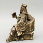 Бронзовая статуэтка военного бога богатства и благополучия Гуань Гун (Гуань Ди) с печатью - вид 3