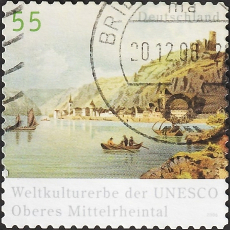 Германия 2006 год . Долина Рейна (Всемирное наследие 2002 года) . Каталог 1,60 £ . (1)