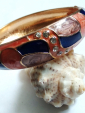 Разъёмный позолоченный браслет с эмалью КЛУАЗОНЕ - вид 2