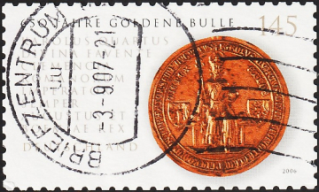 Германия 2006 год . Золотая печать короля Карла IV на "Золотой булле" . Каталог 4,70 £ (001)