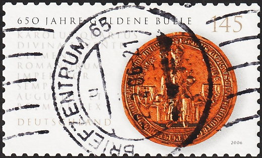 Германия 2006 год . Золотая печать короля Карла IV на "Золотой булле" . Каталог 4,70 £ (002)