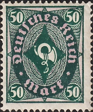 Германия 1922 год . Почтовый рожок . Каталог 0,90 €.