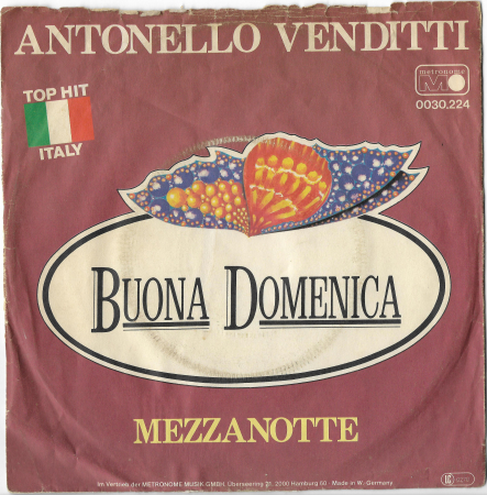 Antonello Venditti "Buona Domenica" 1979 Single  