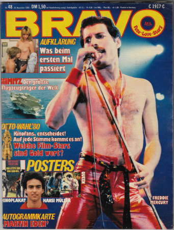 Bravo Журнал Nr.48 1980 Queen Dschinghis Khan AC/DC Nina Hagen Eloy  