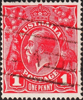 Австралия 1914 год . Король Георг V . 1 p . Каталог 7,50 £. (2)