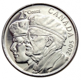25 центов Канада 2005 год UNC