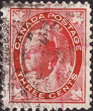 Канада 1898 год . Queen Victoria 3 c . Каталог 2,25 £. (010)