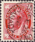 Канада 1898 год . Queen Victoria 3 c . Каталог 2,25 £. (012)