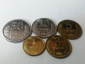 Узбекистан - набор (5 монет) 1, 3, 5, 20, 50 тийин 1994 год, UNC, в блеске!!! - вид 2