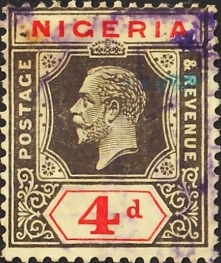 Нигерия 1915 год . King George V , 4 p . Каталог 6,0 £. (2)
