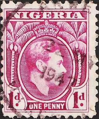 Нигерия 1944 год . King George VI . 1 p . (2)