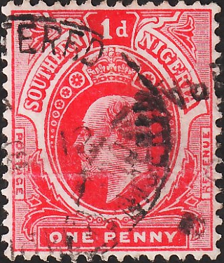 Южная Нигерия 1907 год . King Edward VII . Каталог 3,25 £ . (1)