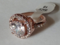 Роскошное кольцо с сапфиром и топазами в розовом золоте 18КGF размер 18 - вид 5