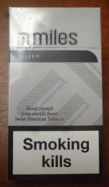 НЕ ВСКРЫТАЯ пачка сигарет "M MILES" SILVER в коллекцию !!!