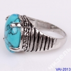 Очаровательное кольцо с бирюзой в тибетском серебре размер 19