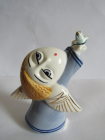 Ангел с голубем Благовещение  ,авторская керамика,Вербилки .роспись