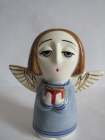 Ангел с молитвенником  ,авторская керамика,Вербилки .роспись