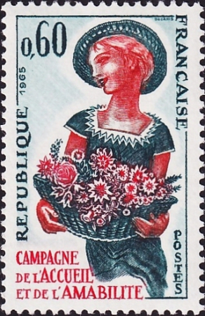 Франция 1965 год . Кампания приветствия и дружбы . Каталог 0,60 £. 