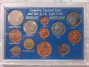Великобритания, Англия, Набор монет 1967-1980 год, Состояние UNC