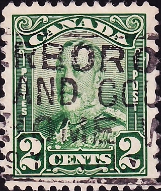 Канада 1928 год . King George V , 2 с . (1)