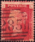 Великобритания 1864 год . Королева Виктория 1 p , пл. 91 . Каталог 7,0 £ . (015)