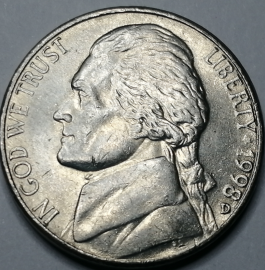 5 центов 1998 год (D), Томас Джефферсон, США; _203_