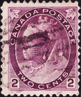 Канада 1898 год . Queen Victoria 2 c . Каталог 2,25 £. (2)