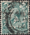 Великобритания 1913 год . King George V , 4 p . Каталог 25,0 £ .