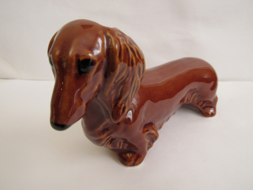 Такса длинношерстная  собака ,авторская керамика,Вербилки