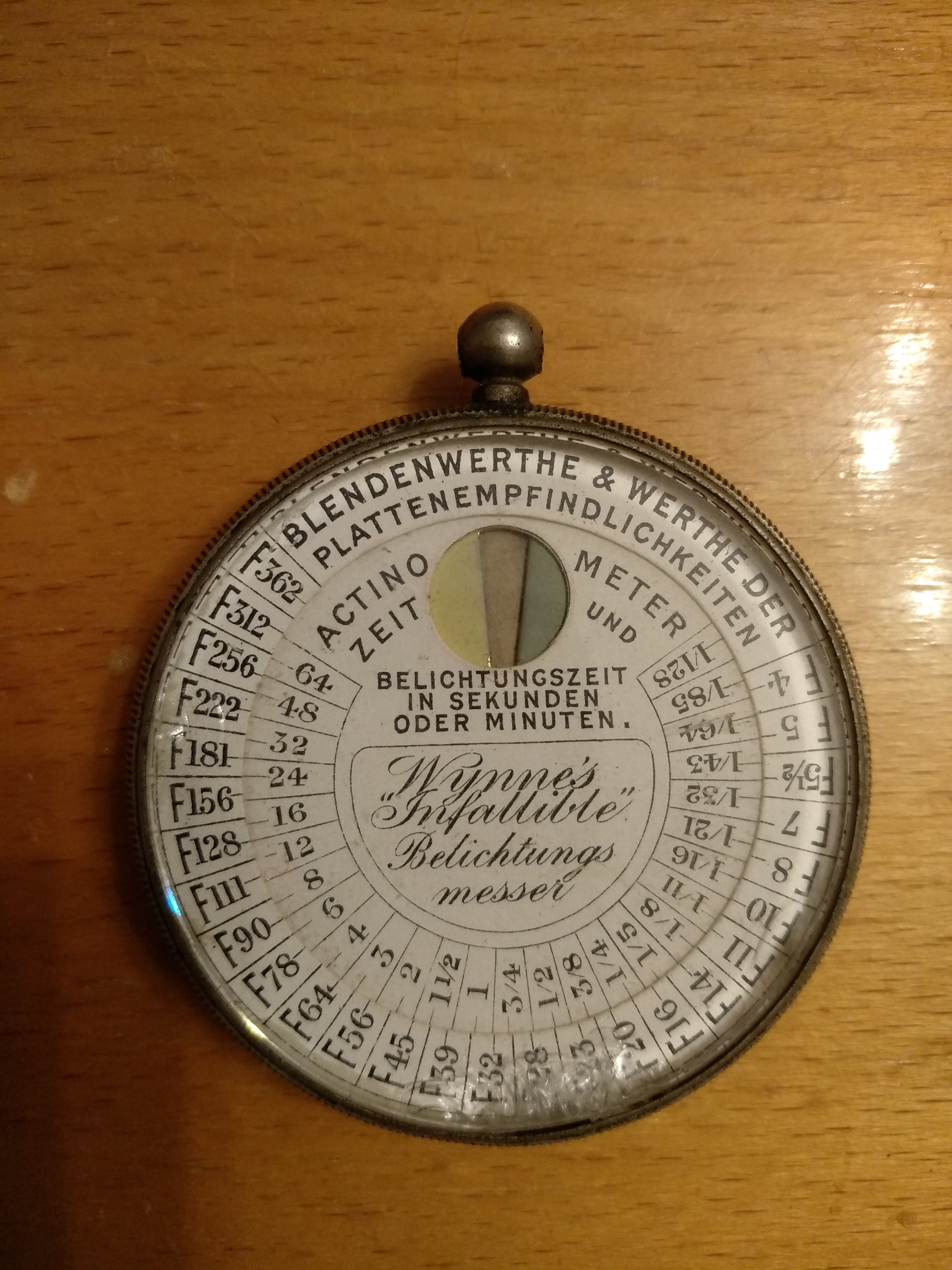 Фотоэкспонометр Актинометр Винна старинный Германия до 1917 г. 