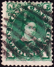 Ньюфаундленд 1887 год . Король Эдуард VII - принц Уэльский . Каталог 20,0 €. (1)