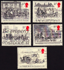 Великобритания 1984 год . Почтовая служба Бат-Лондон , полная серия . Каталог 3,50 €. (5)